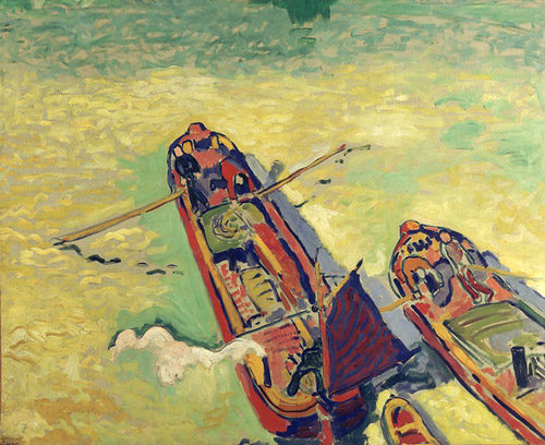 André Derain, Les deux péniches, 1906, huile sur toile, 80 x 97,5 cm