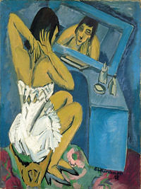 Ernst Ludwig Kirchner, Toilette - Frau vor dem Spiegel (La Toilette - Femme au miroir), 1913/1920