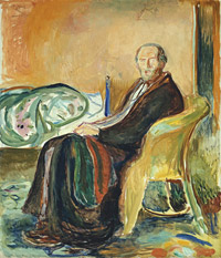Selvportrett i spanskesyken [Autoportrait avec la grippe espagnole], 1919