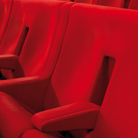 Love Seat, MK2 2003. Fauteuil de cinéma pour deux. Mousse, tissu, acier.