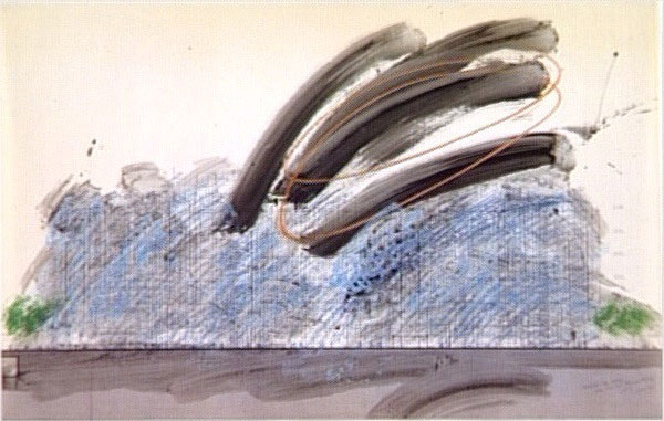 Carl Fredrik Reuterswrd, Auroles de laser sur le Centre Pompidou, 1972-1973