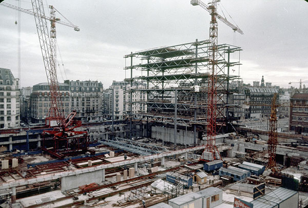 Vue du chantier aprs le montage de deux traves.