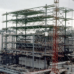 Vue du chantier aprs le montage de deux traves.