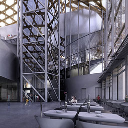 Centre Pompidou-Metz, vue intrieure du forum, avant-projet dfinitif, 2005