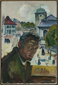 Selvportrett i Bergen [Autoportrait à Bergen], 1916