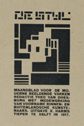 Vilmos Huszár. Couverture du premier numéro de la revue De Stijl, octobre 1917